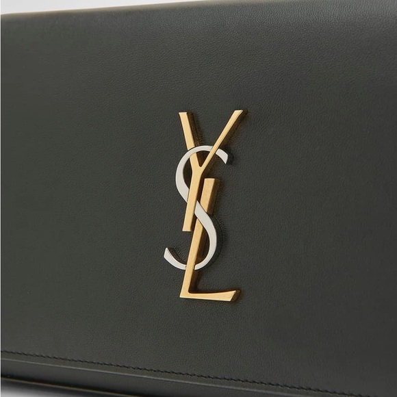👜 🆕 Saint Laurent YSL Napa Leather Wallet on Chain - Picture 8 of 8